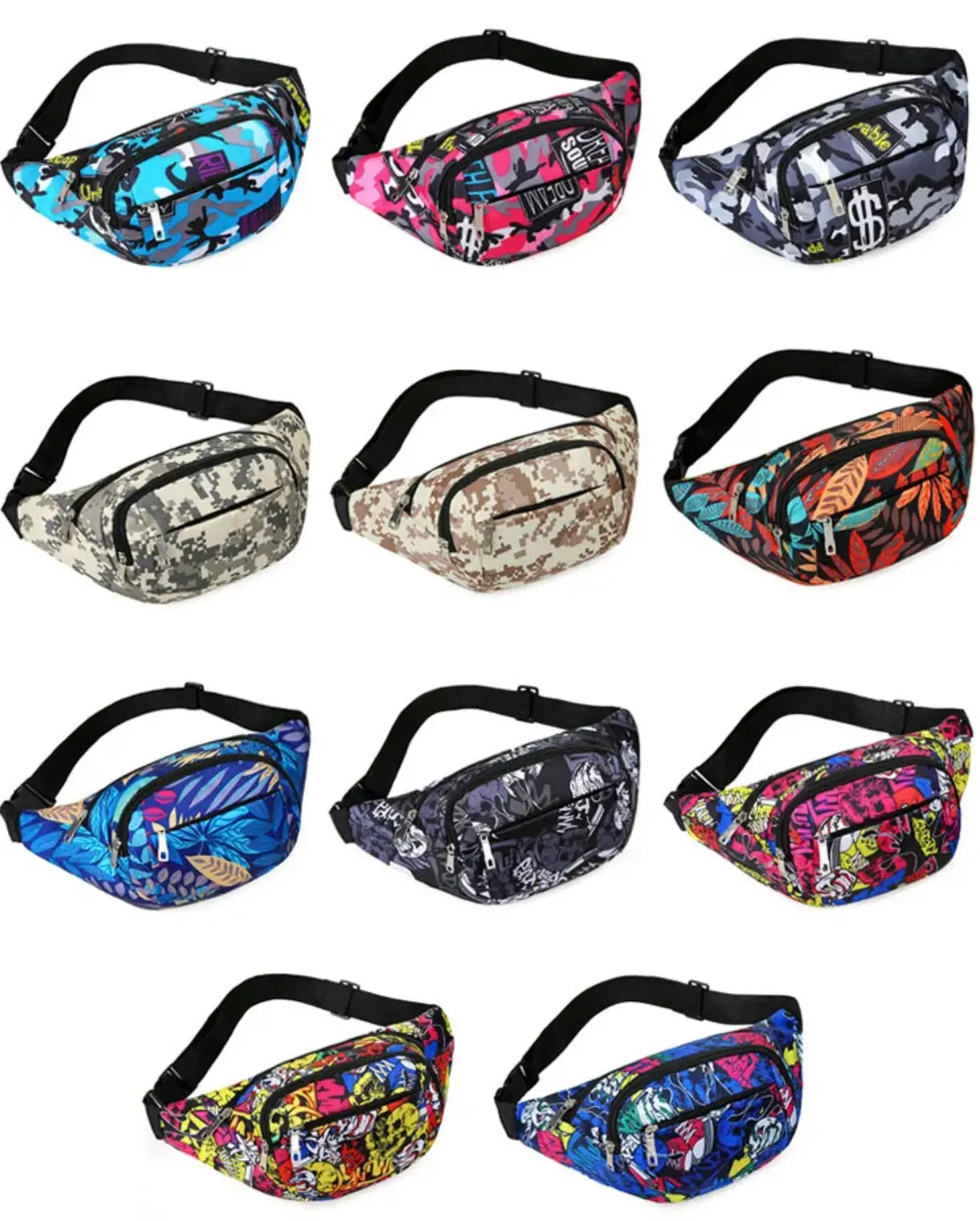 New Fendiz Fanny Waist Bags Crossbody Belt Pack for Men Hip Hop