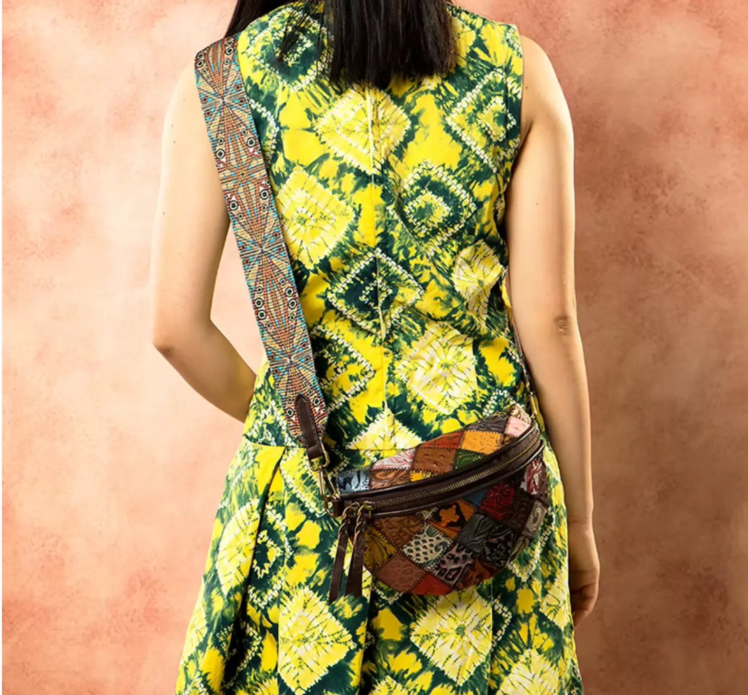 New Fendiz Elegant Shoulder Sling Bag Genuine Cow Leather Retro Classic