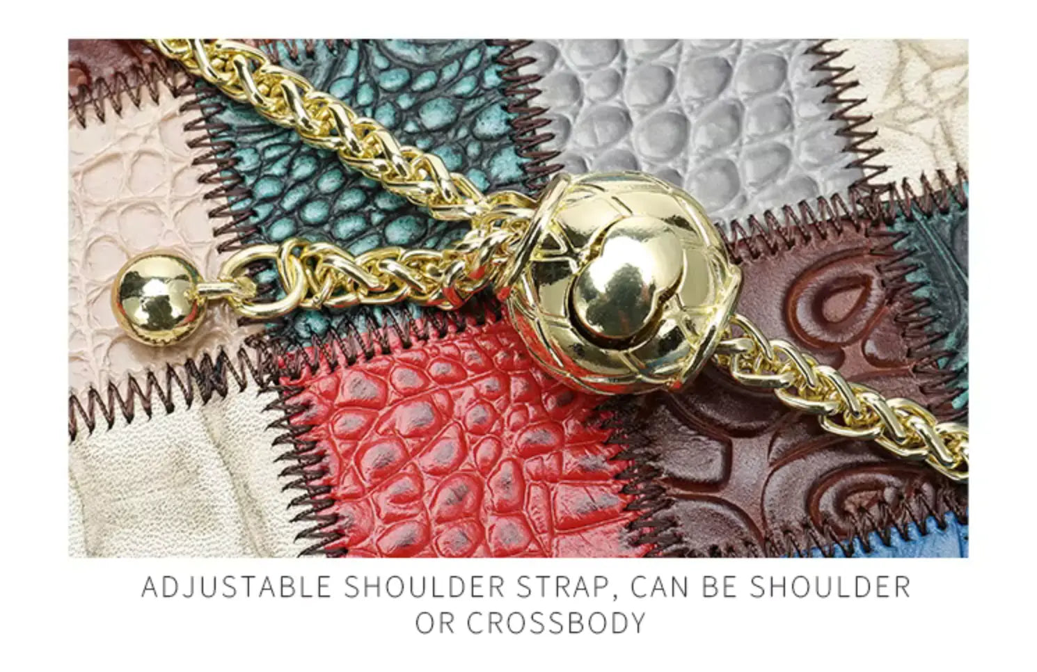 Westal Luxury Bohemia Patchwork Shoulder Sling Bag Cell Phone Purse Genuine Leather Crossbody Bags