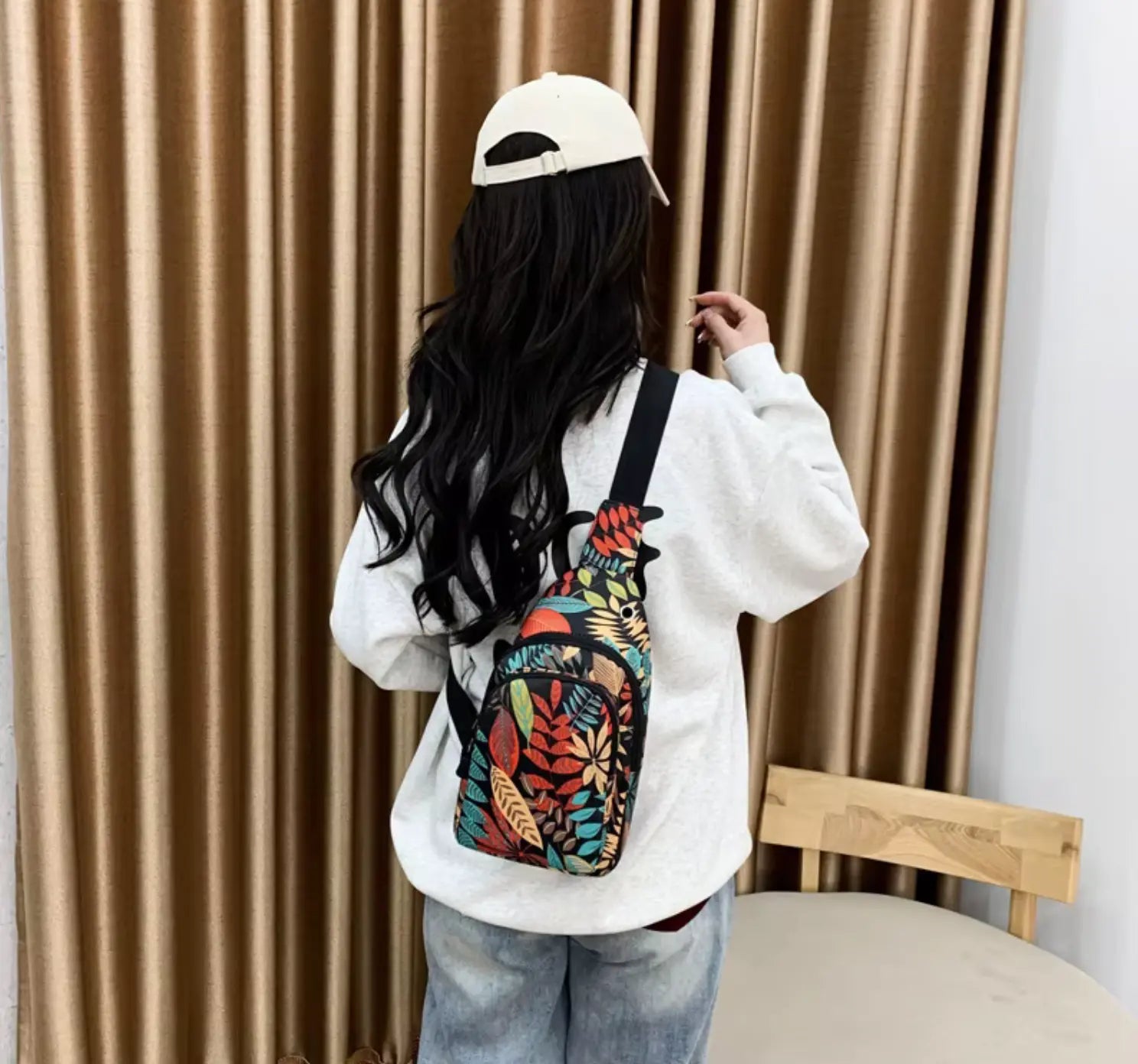 New Fendiz crossbody backpack Small Chest Shoulder Bag Hiking Outdoor