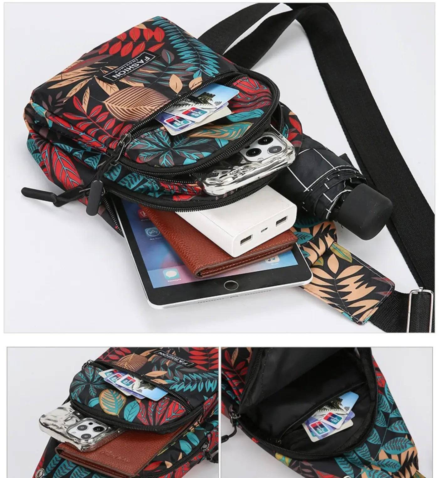 New Fendiz crossbody backpack Small Chest Shoulder Bag Hiking Outdoor