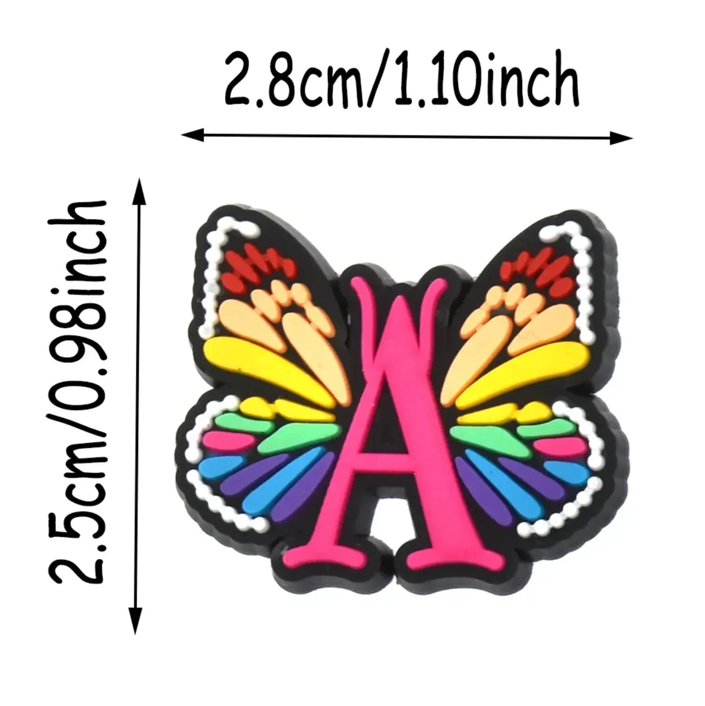 Waterproof straw topper 10mm Butterfly and Letters Cover Accessories for Drink Cups
