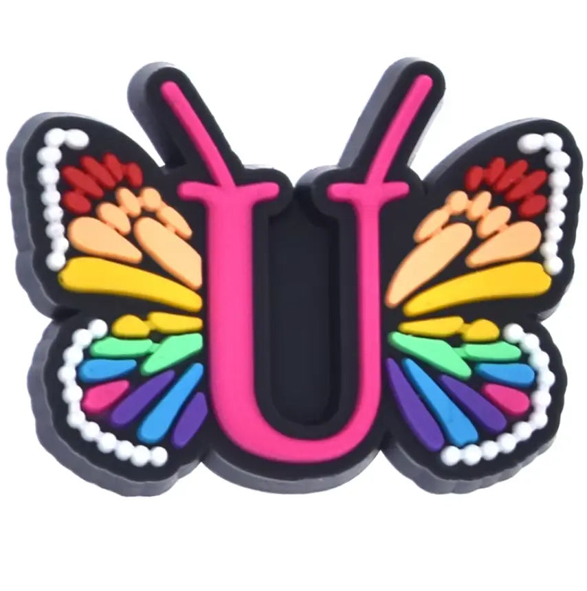 Waterproof straw topper 10mm Butterfly and Letters Cover Accessories for Drink Cups