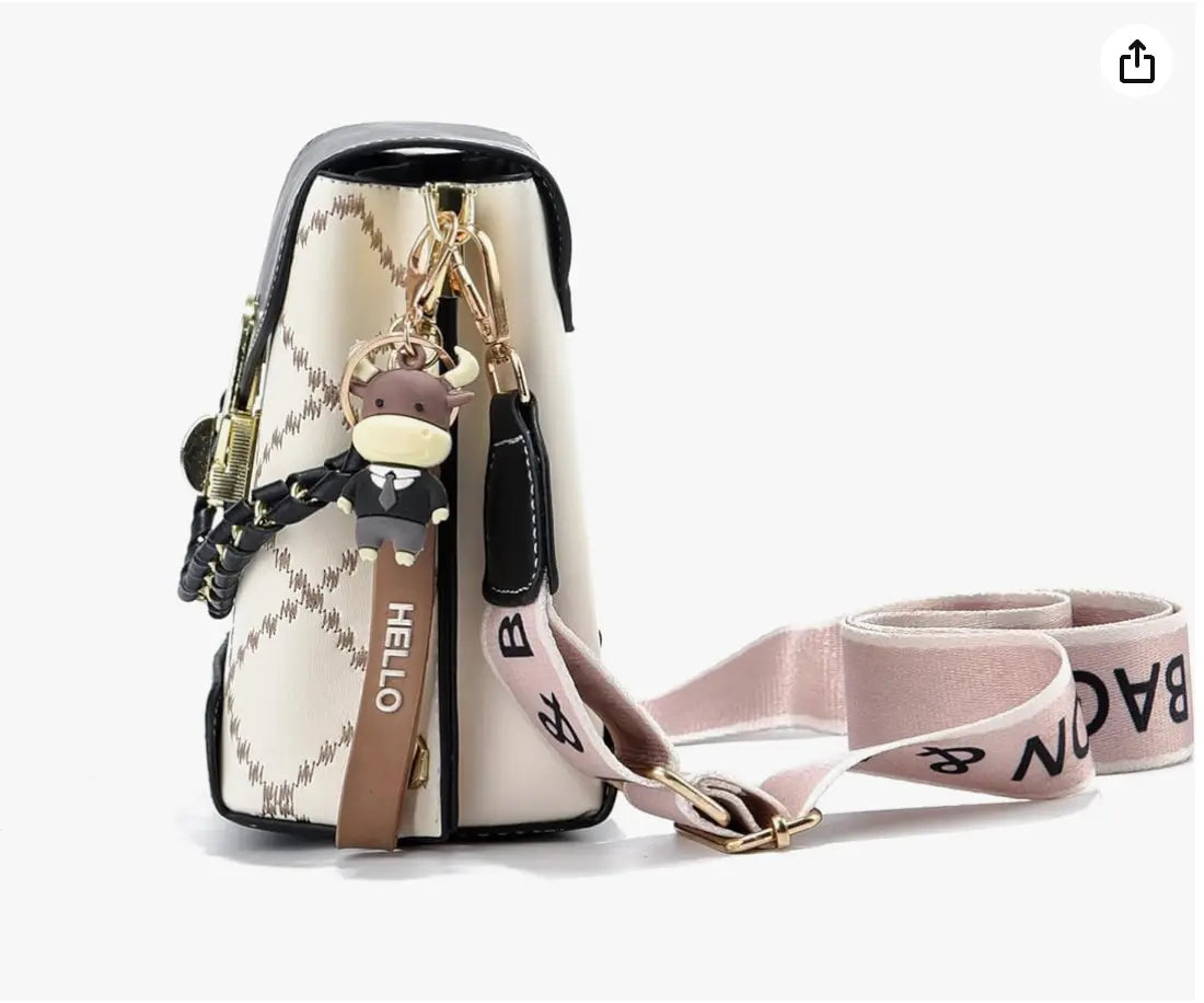 Fendiz Trendy Small Crossbody Bags Cell Phone Purse Shoulder Handbags with Wide Strap