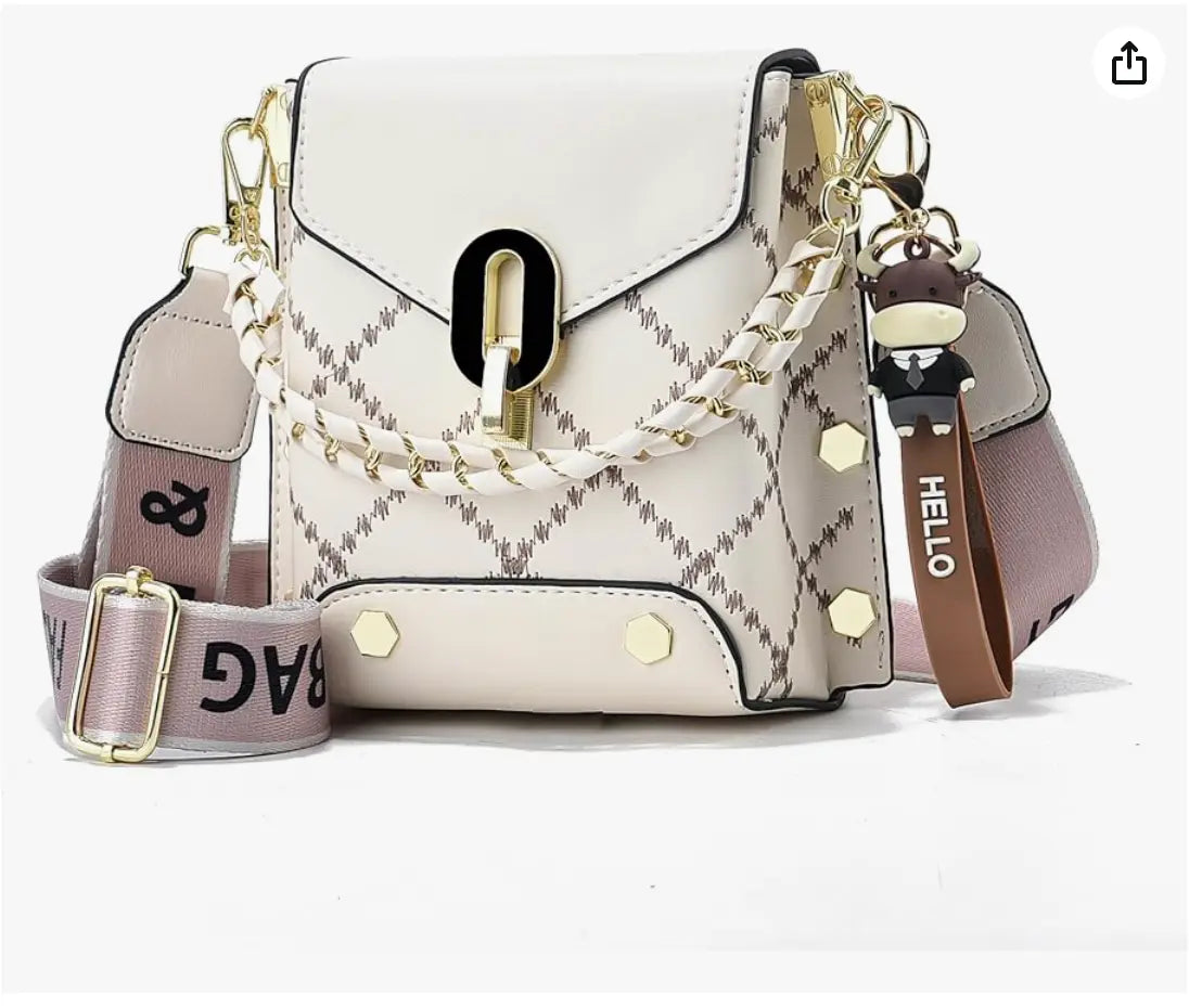 Fendiz Trendy Small Crossbody Bags Cell Phone Purse Shoulder Handbags with Wide Strap