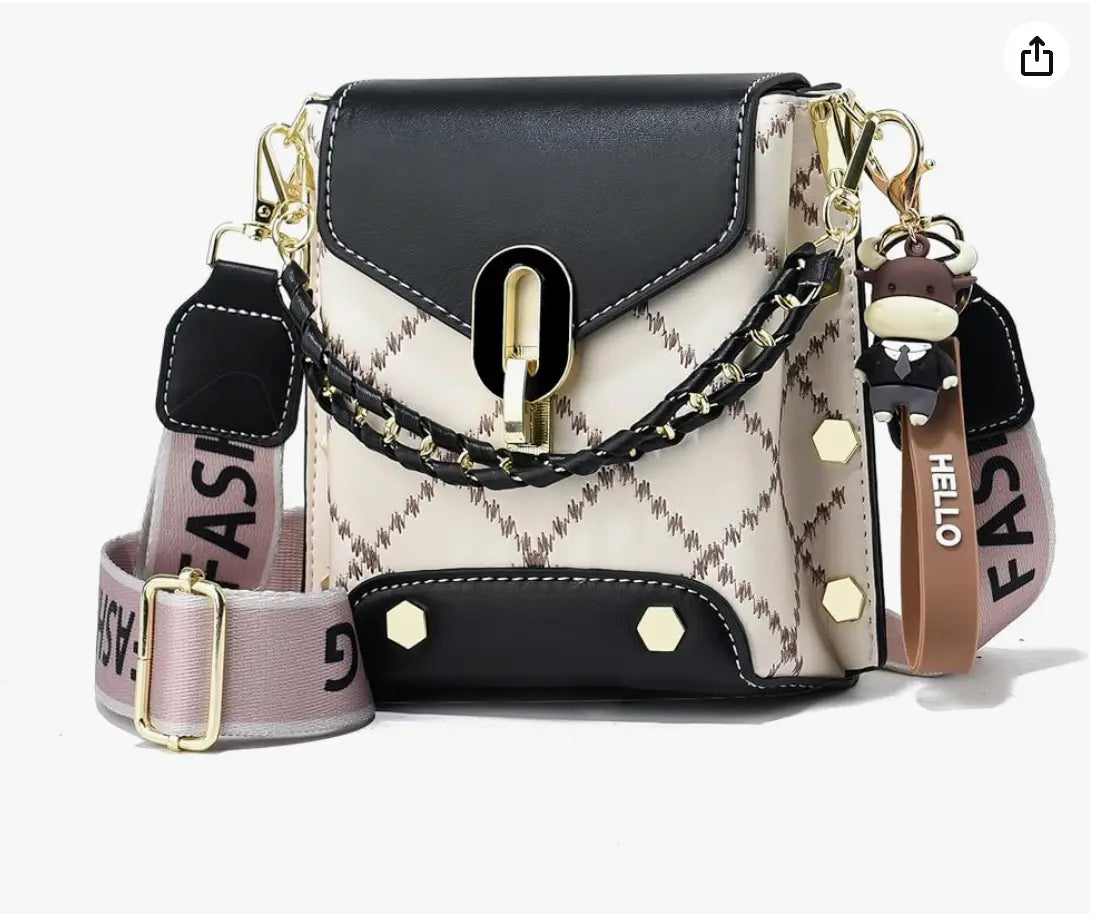 Fendiz Trendy Small Crossbody Bags Cell Phone Purse Shoulder Handbags with Wide Strap