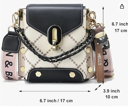 Fendiz Trendy Small Crossbody Bags Cell Phone Purse Shoulder Handbags with Wide Strap