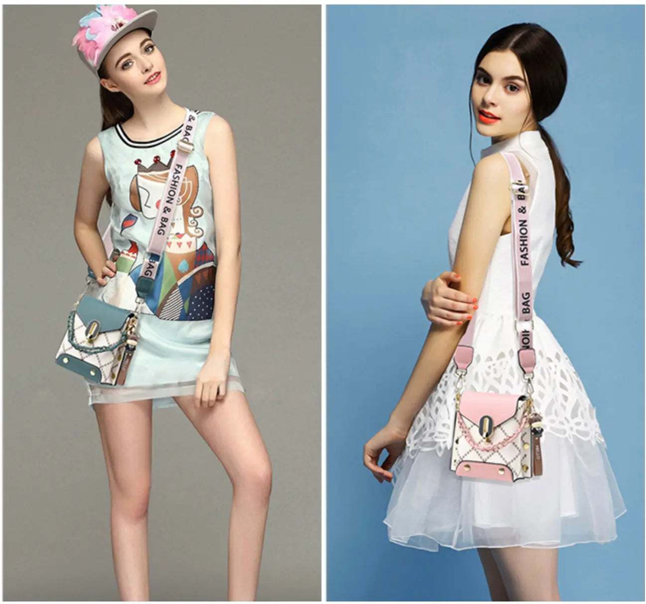 Fendiz Trendy Small Crossbody Bags Cell Phone Purse Shoulder Handbags with Wide Strap