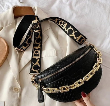 New Luxury Designer Fanny Pack Plaid leather Waist Bag Shoulder Crossbody Chest Bags Luxury Designer