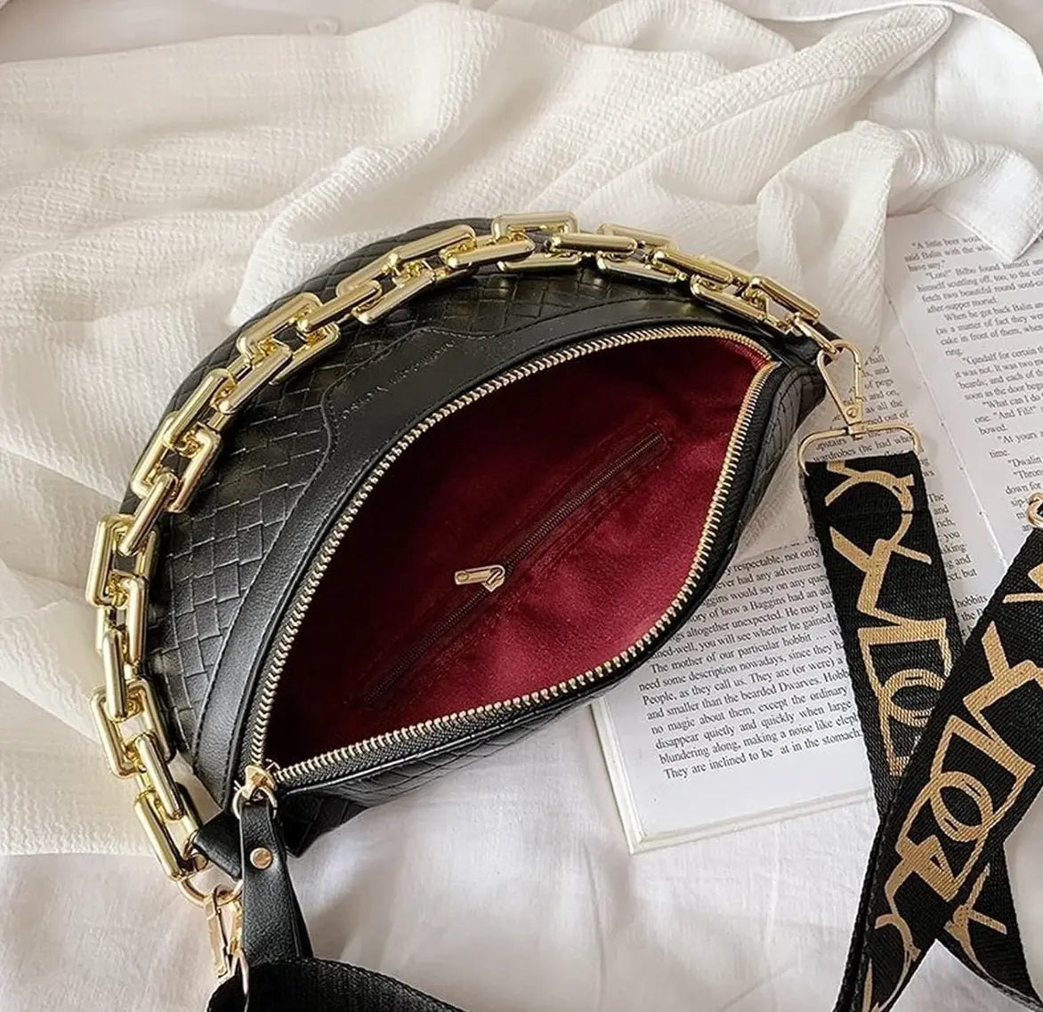 New Luxury Designer Fanny Pack Plaid leather Waist Bag Shoulder Crossbody Chest Bags Luxury Designer