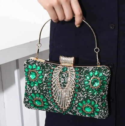 New Trendy Fashion Indian Rhinestone Evening Clutch Bag