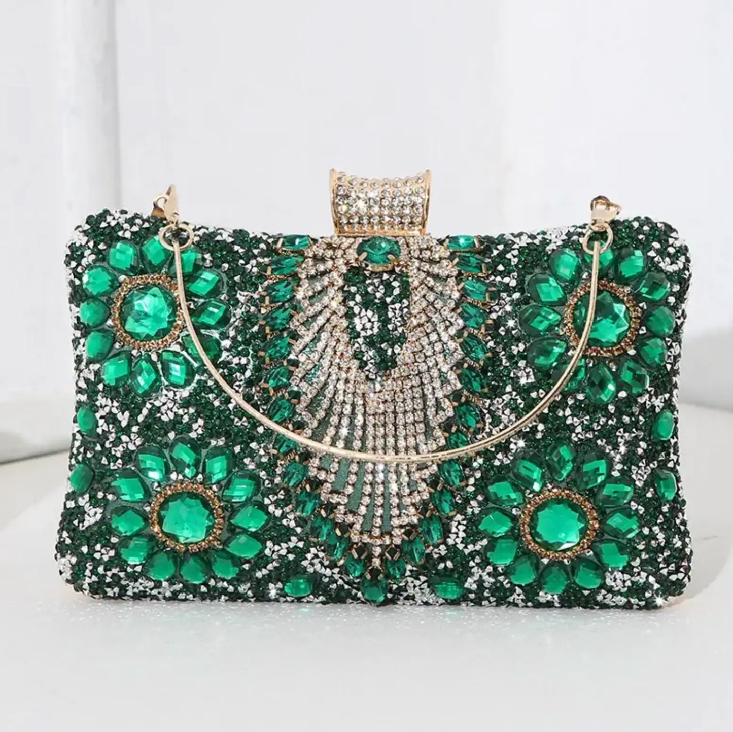 New Trendy Fashion Indian Rhinestone Evening Clutch Bag
