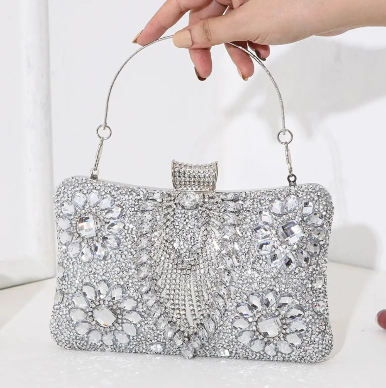 New Trendy Fashion Indian Rhinestone Evening Clutch Bag