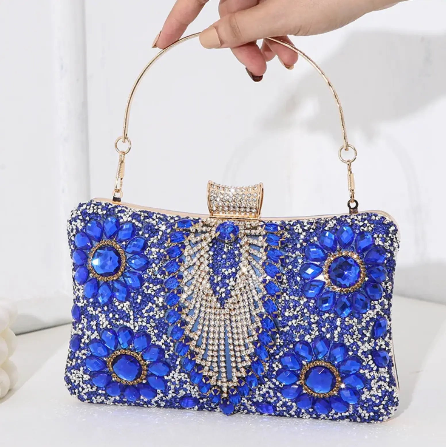 New Trendy Fashion Indian Rhinestone Evening Clutch Bag