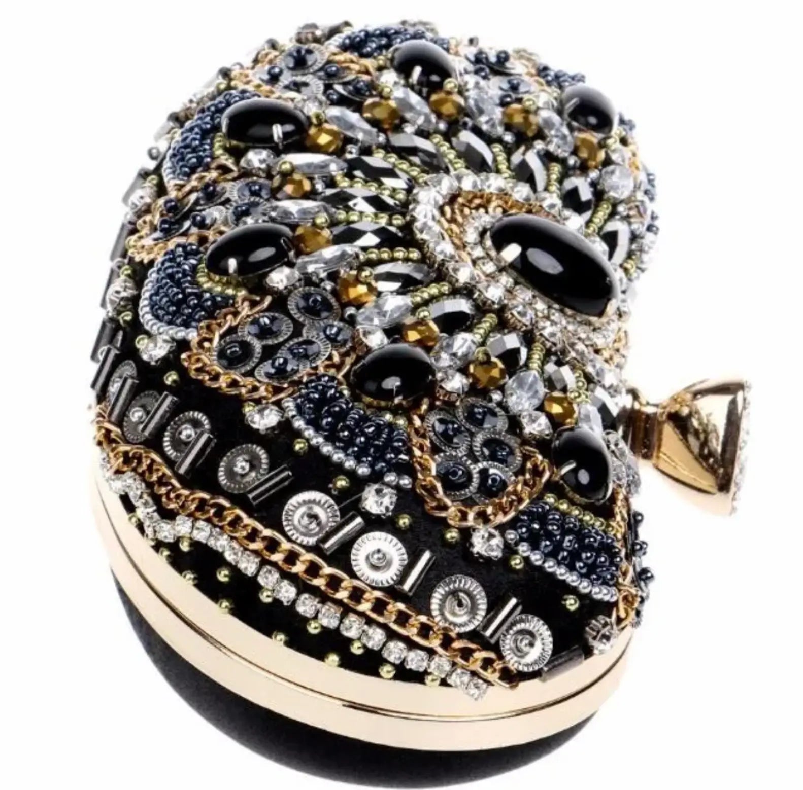 NEW Women Classic Evening Crystal Stone Clutch Bag