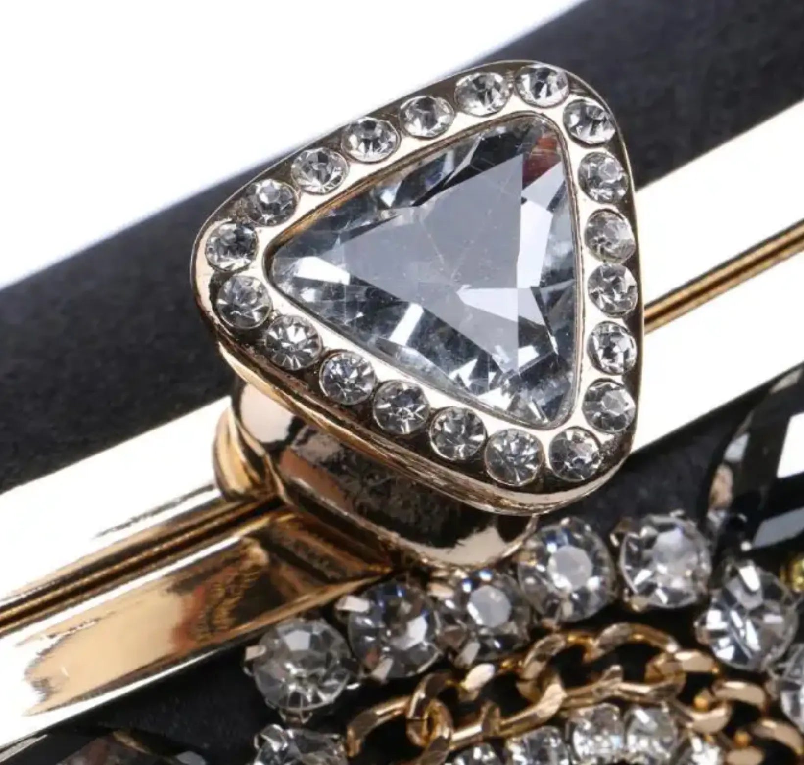 NEW Women Classic Evening Crystal Stone Clutch Bag