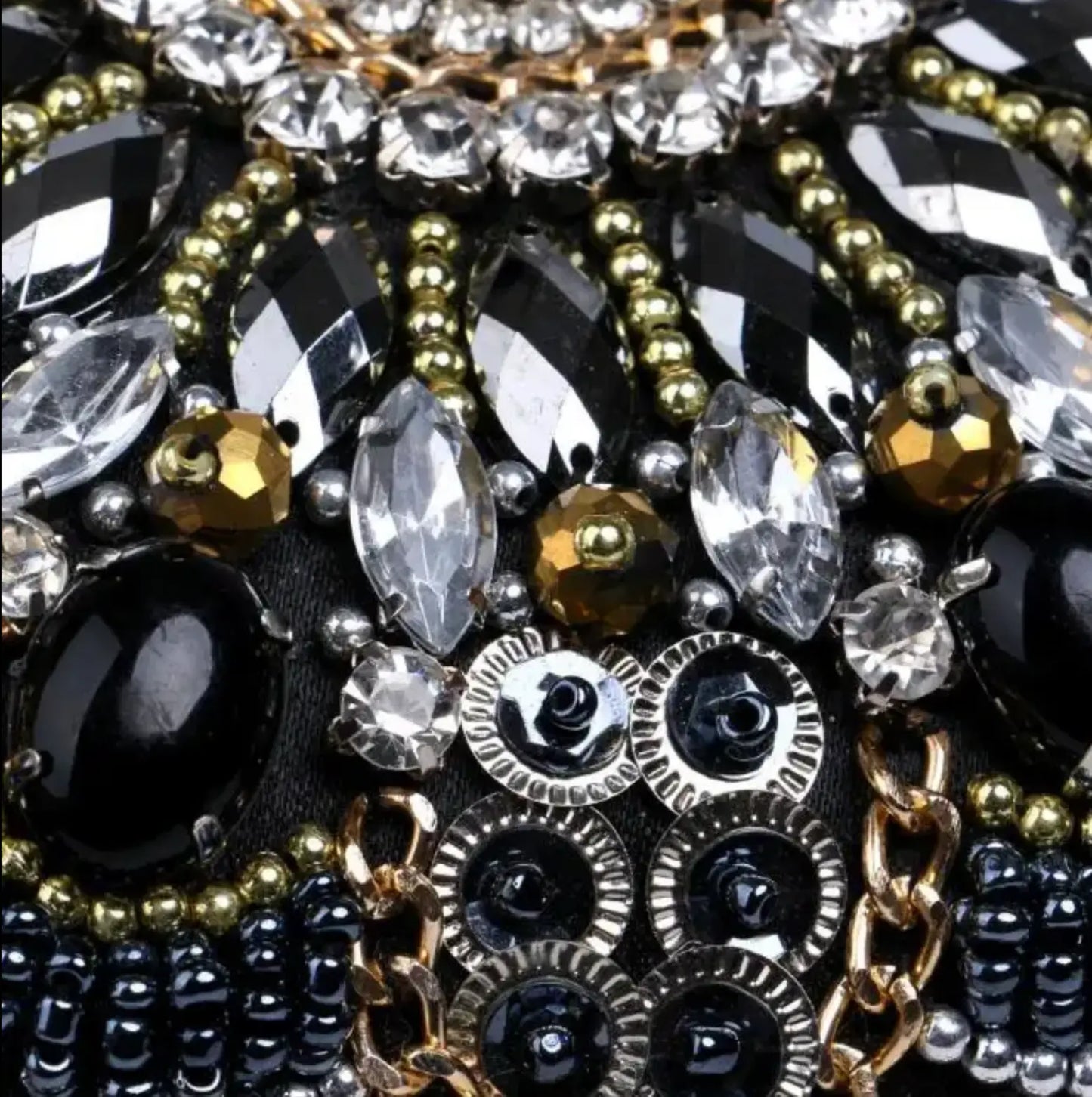 NEW Women Classic Evening Crystal Stone Clutch Bag