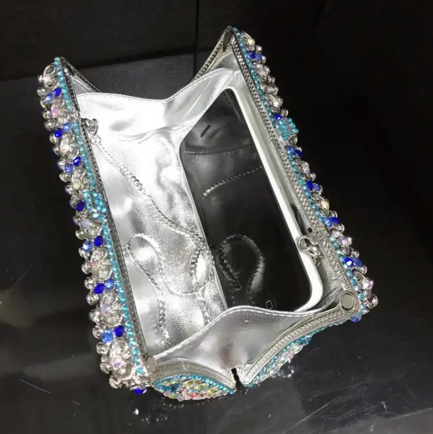 New Women Full Rhinestone Evening Clutch Bag
