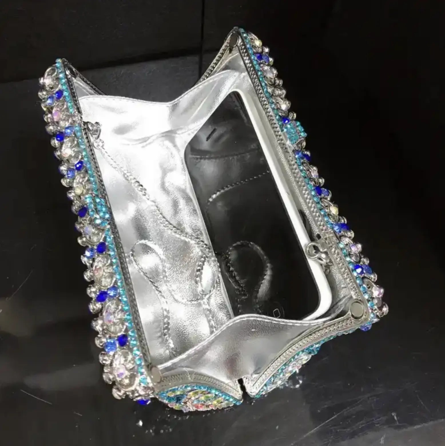 New Women Full Rhinestone Evening Clutch Bag