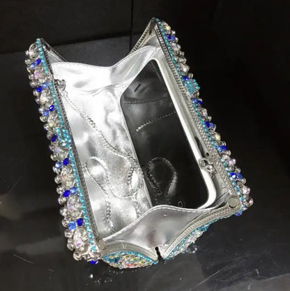 New Women Full Rhinestone Evening Clutch Bag