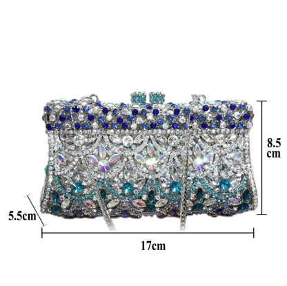 New Women Full Rhinestone Evening Clutch Bag