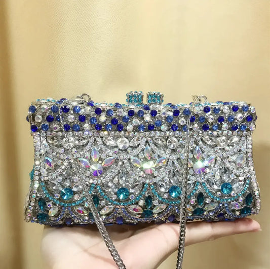 New Women Full Rhinestone Evening Clutch Bag