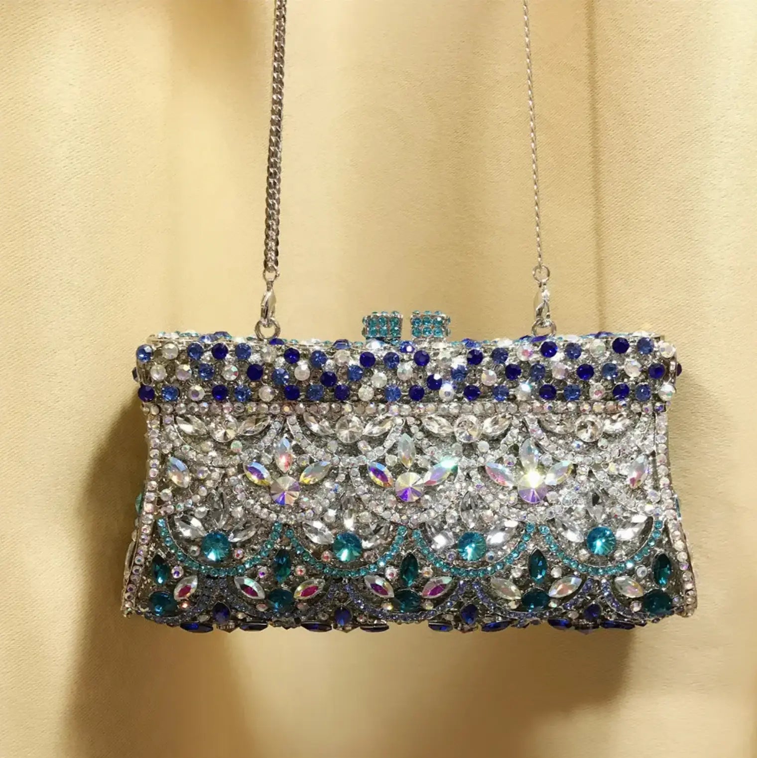 New Women Full Rhinestone Evening Clutch Bag
