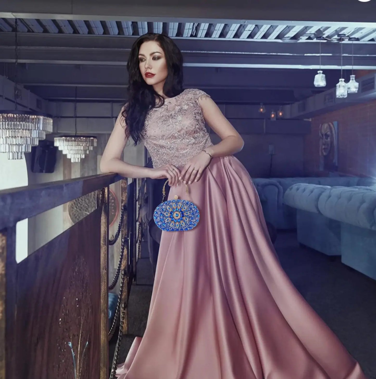 New Diamond Handbag Bridal Wedding Evening Bridal Clutch Purses Fashionable