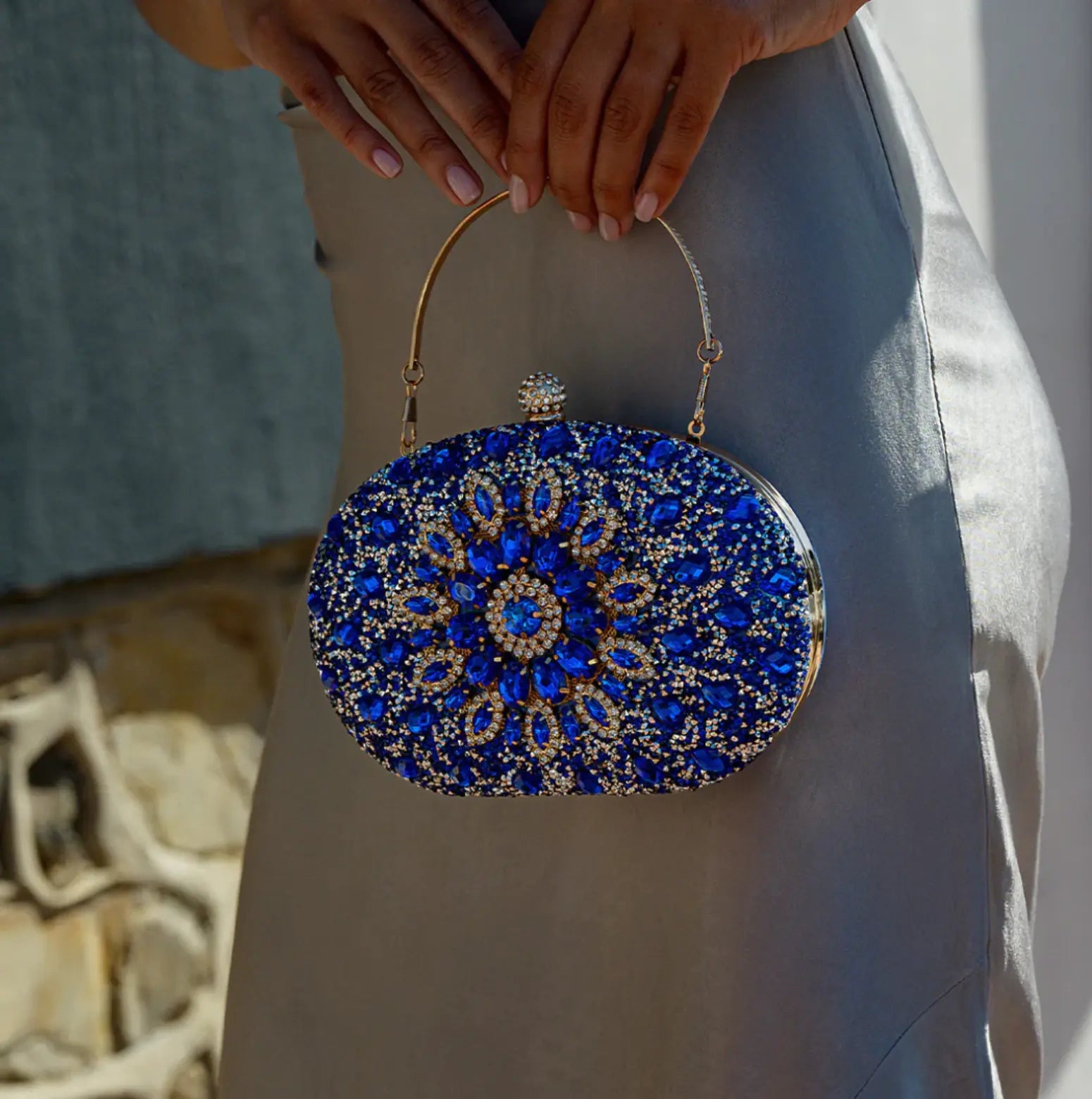 New Diamond Handbag Bridal Wedding Evening Bridal Clutch Purses Fashionable