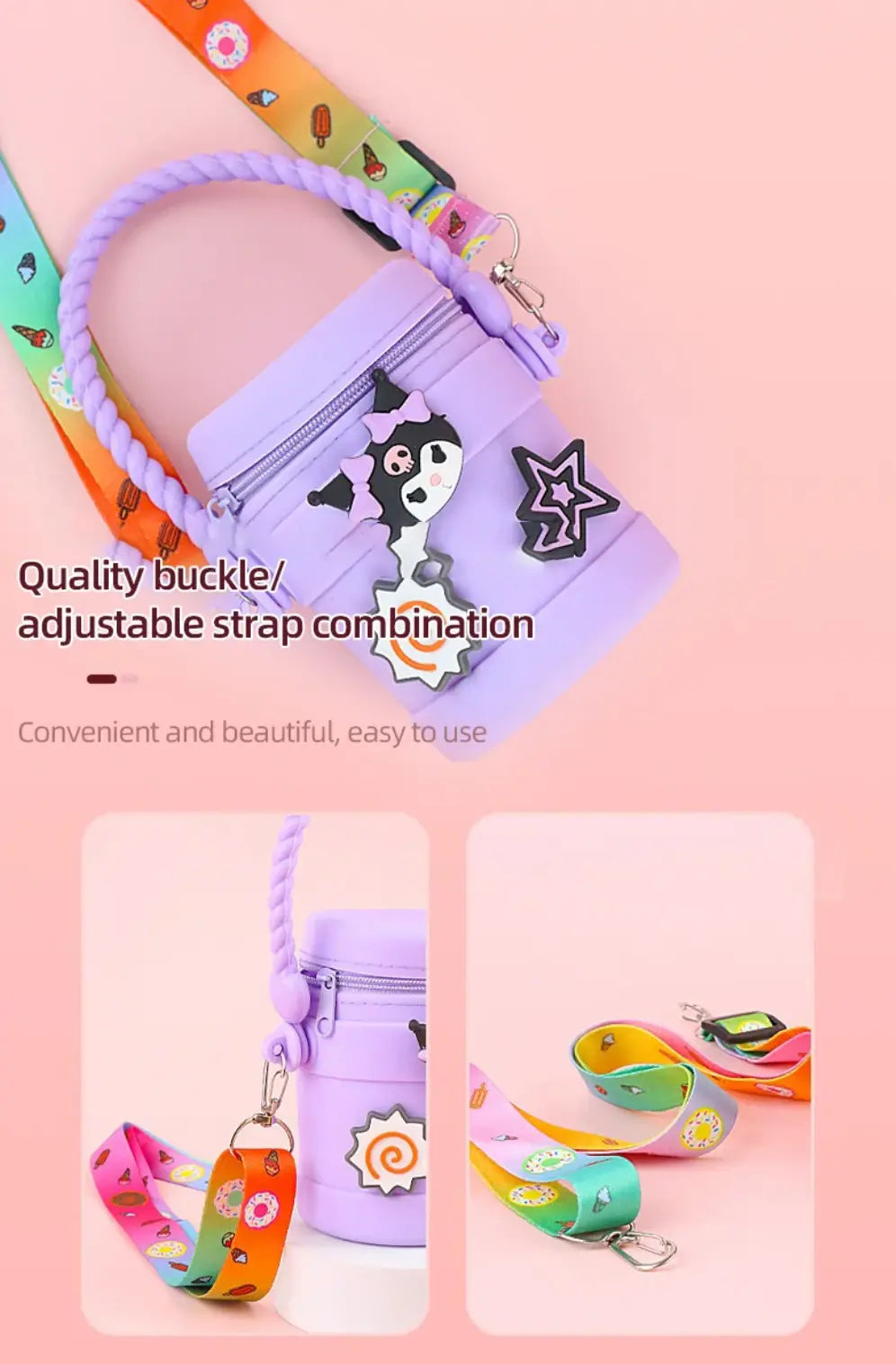 Portable Coin Purse Wallet Case Cute Style Zipper Closure for Sundries Storage Headphone
