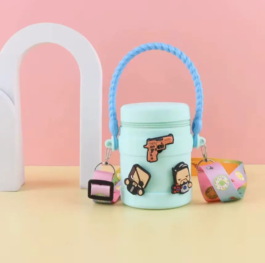 Portable Coin Purse Wallet Case Cute Style Zipper Closure for Sundries Storage Headphone