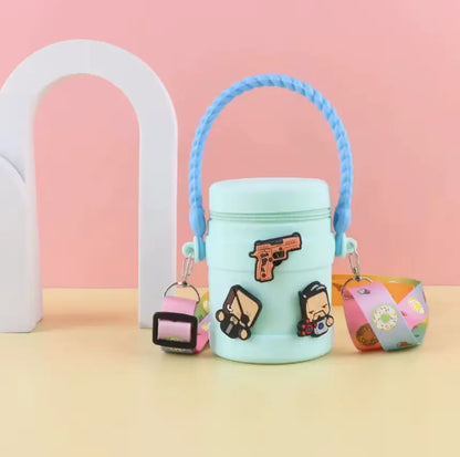 Portable Coin Purse Wallet Case Cute Style Zipper Closure for Sundries Storage Headphone