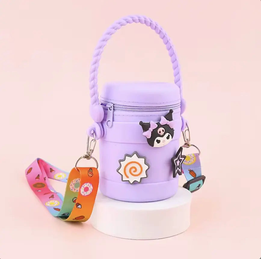 Portable Coin Purse Wallet Case Cute Style Zipper Closure for Sundries Storage Headphone