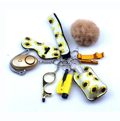 10pcs Set Self Defense Keychain For Emergency and Personal Protection Safety Alarm - Fendiz