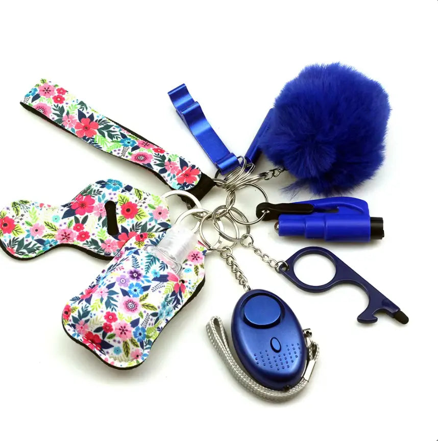 10pcs Set Self Defense Keychain For Emergency and Personal Protection Safety Alarm - Fendiz