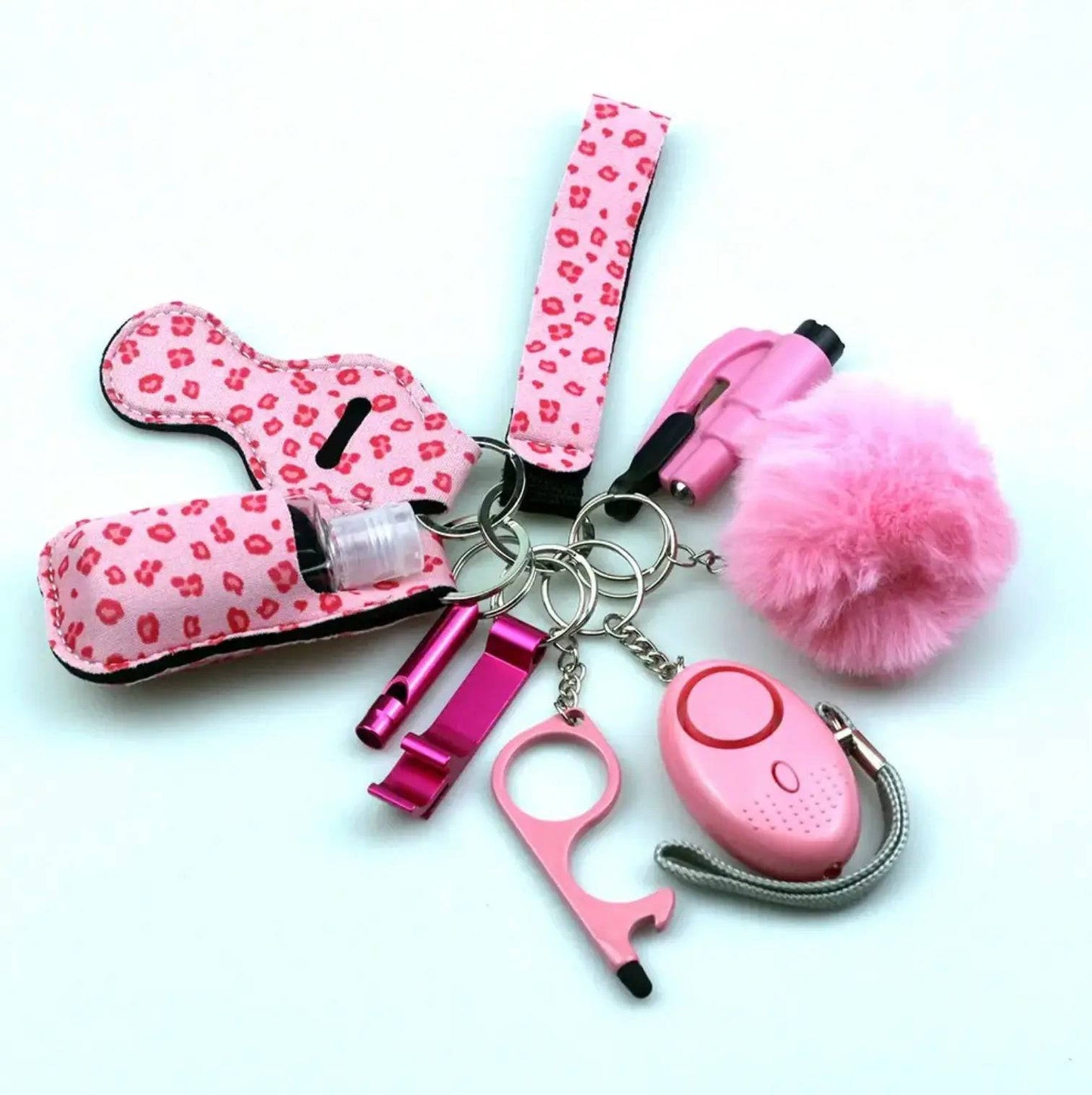 10pcs Set Self Defense Keychain For Emergency and Personal Protection Safety Alarm - Fendiz