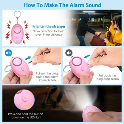10pcs Set Self Defense Keychain For Emergency and Personal Protection Safety Alarm - Fendiz