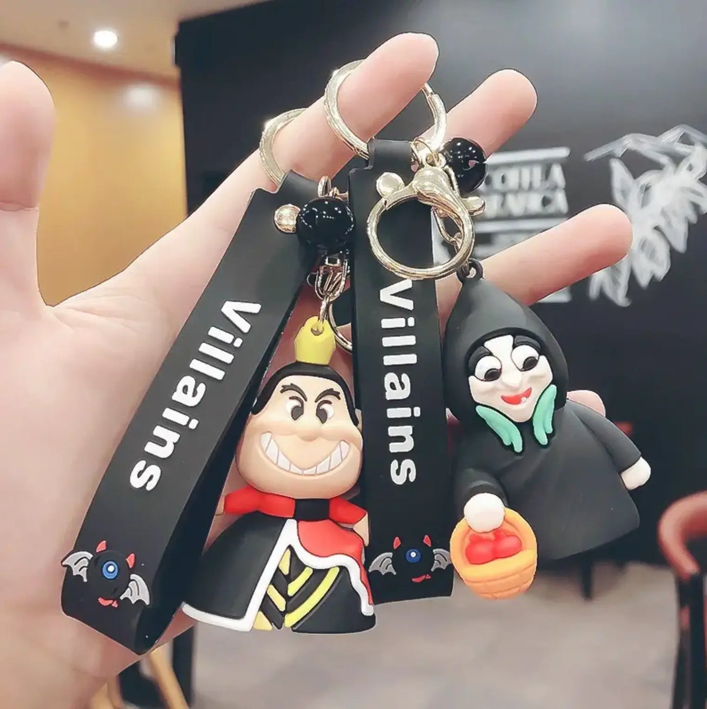 Creative 3D PVC Cartoon Evil Keychain Personalized Doll Men Women Bag Pendant