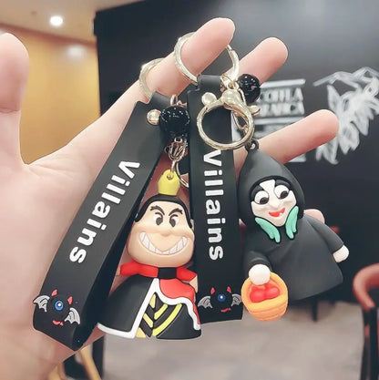 Creative 3D PVC Cartoon Evil Keychain Personalized Doll Men Women Bag Pendant