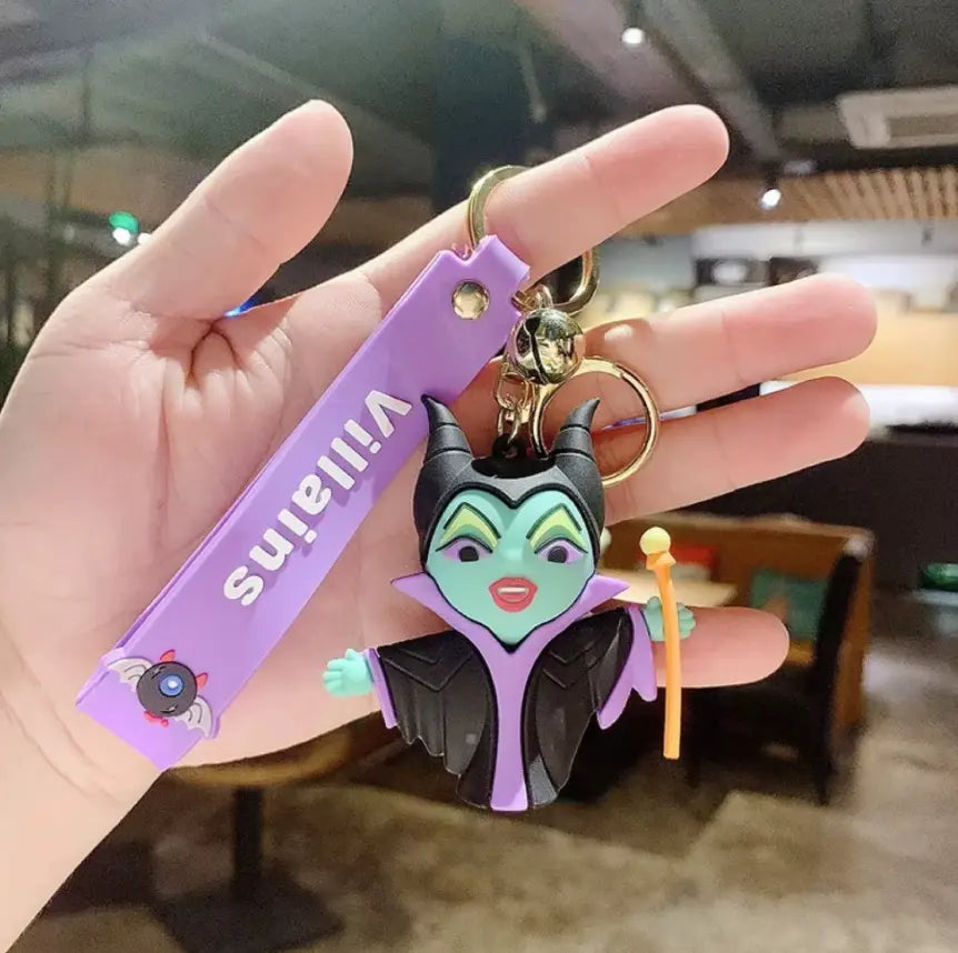 Creative 3D PVC Cartoon Evil Keychain Personalized Doll Men Women Bag Pendant