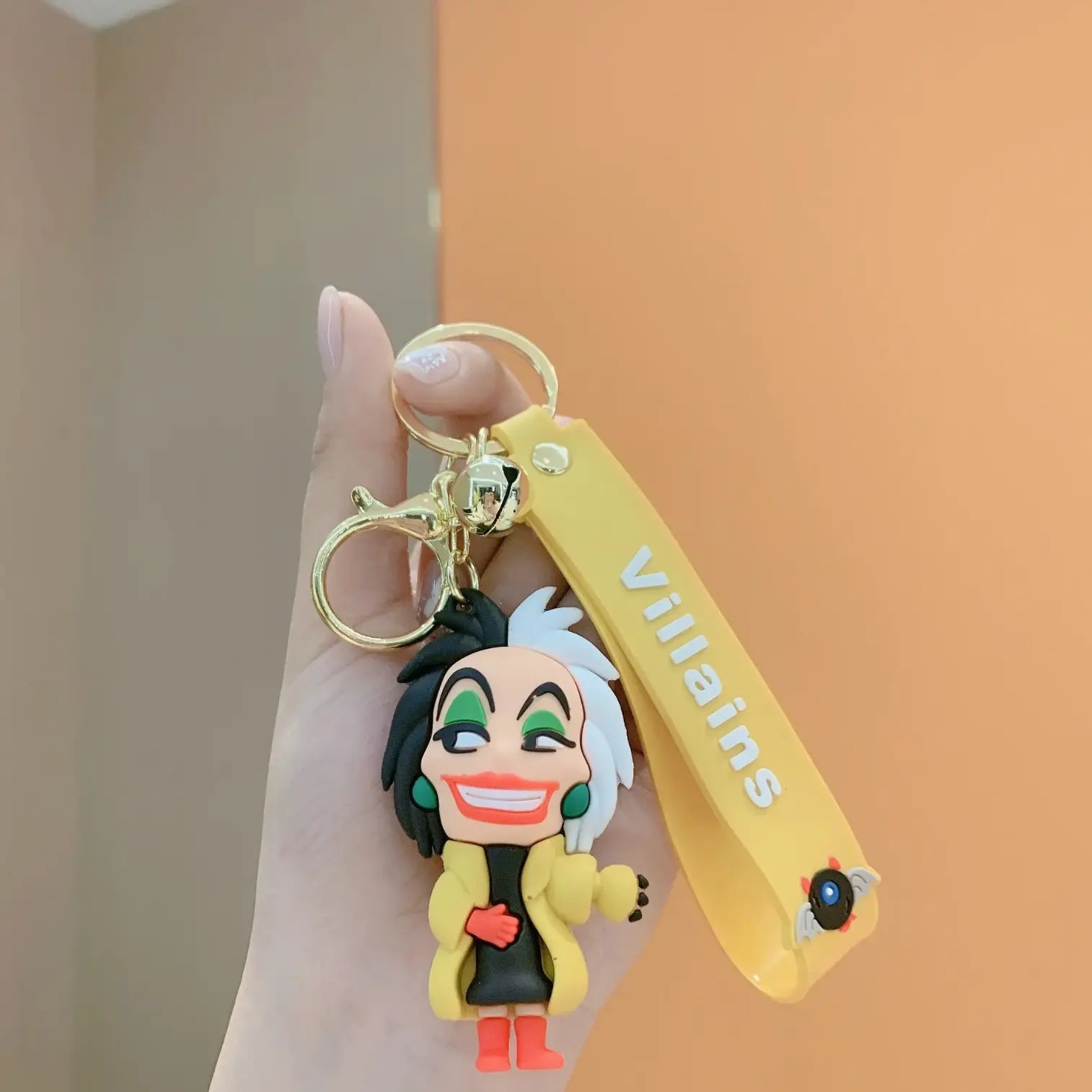 Creative 3D PVC Cartoon Evil Keychain Personalized Doll Men Women Bag Pendant