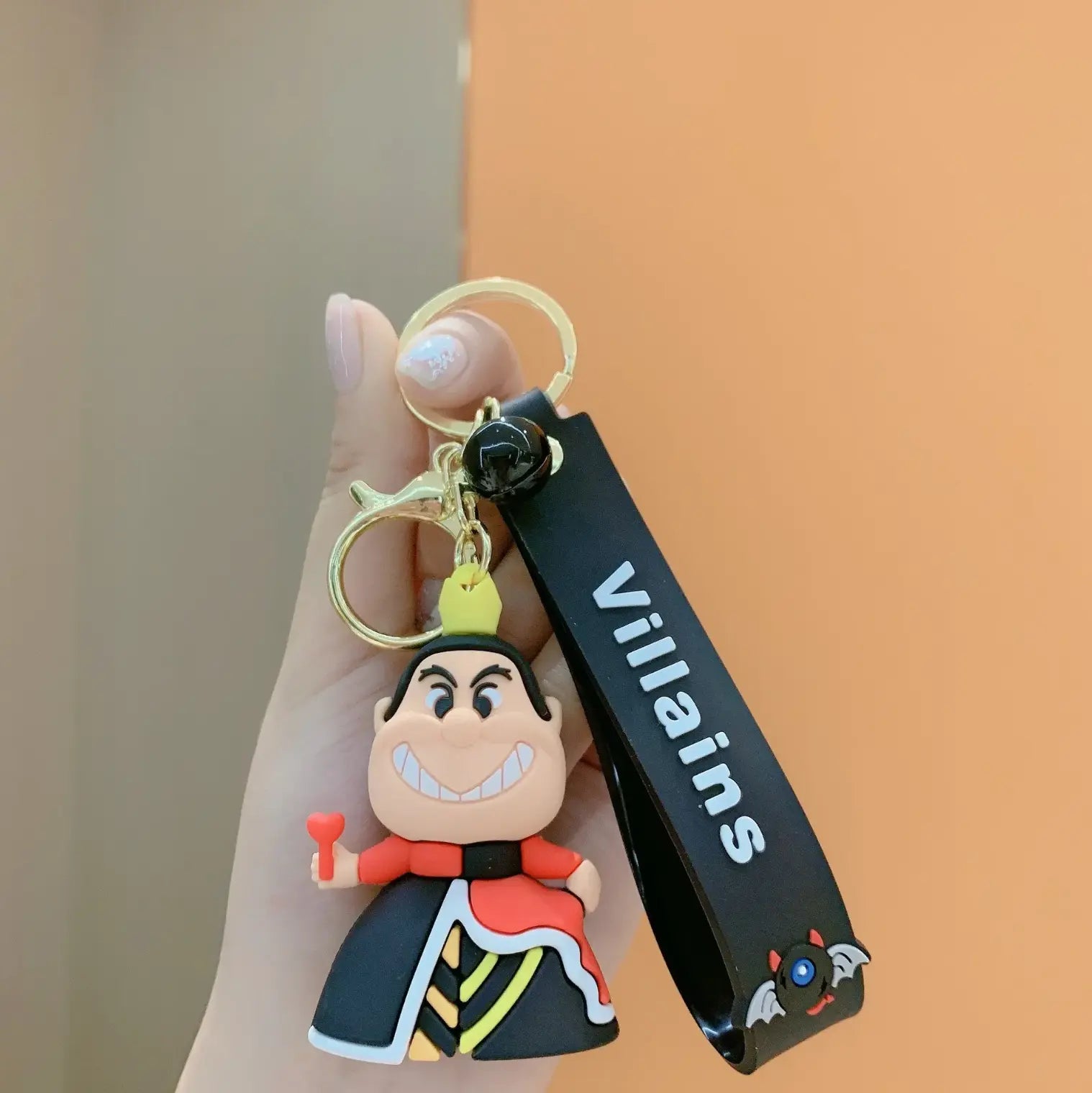 Creative 3D PVC Cartoon Evil Keychain Personalized Doll Men Women Bag Pendant