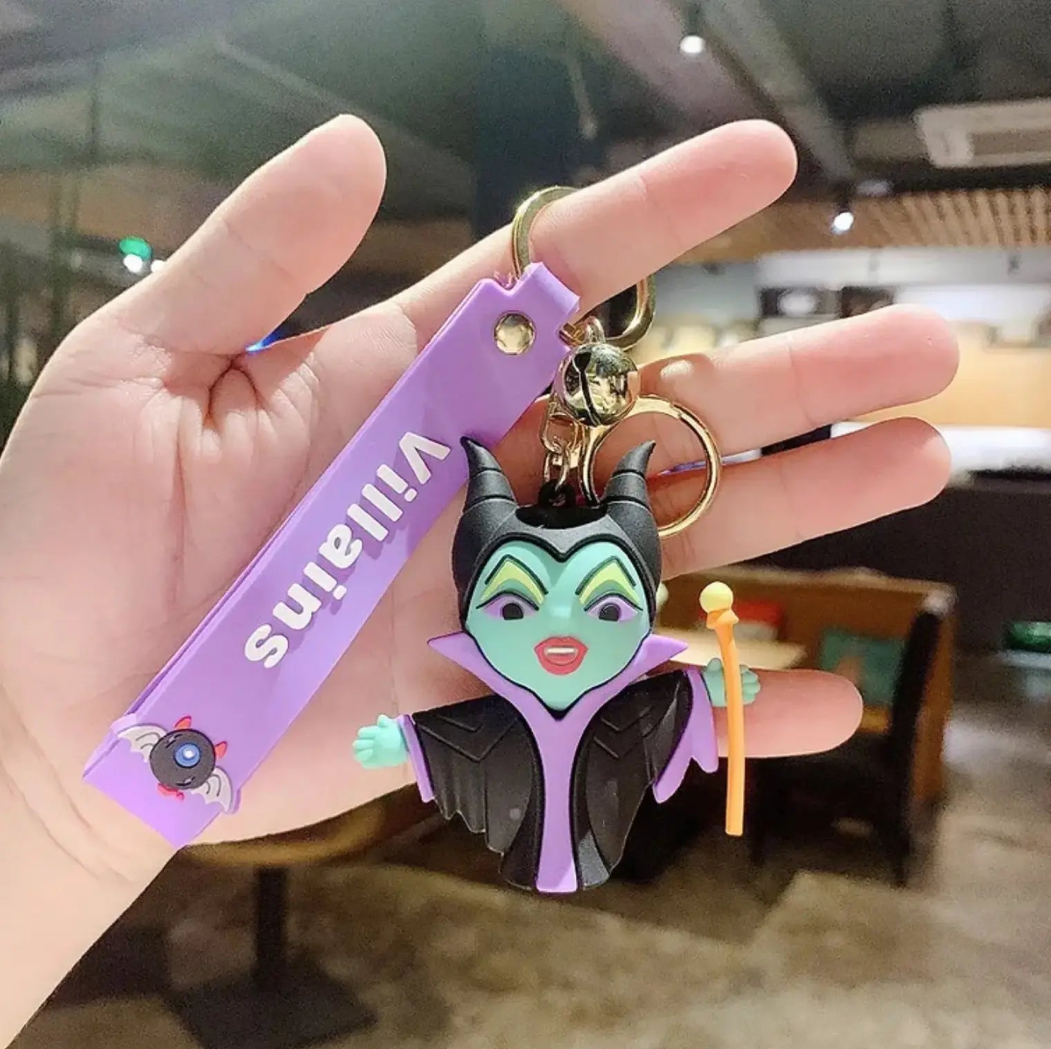 Creative 3D PVC Cartoon Evil Keychain Personalized Doll Men Women Bag Pendant