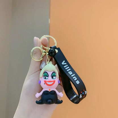 Creative 3D PVC Cartoon Evil Keychain Personalized Doll Men Women Bag Pendant