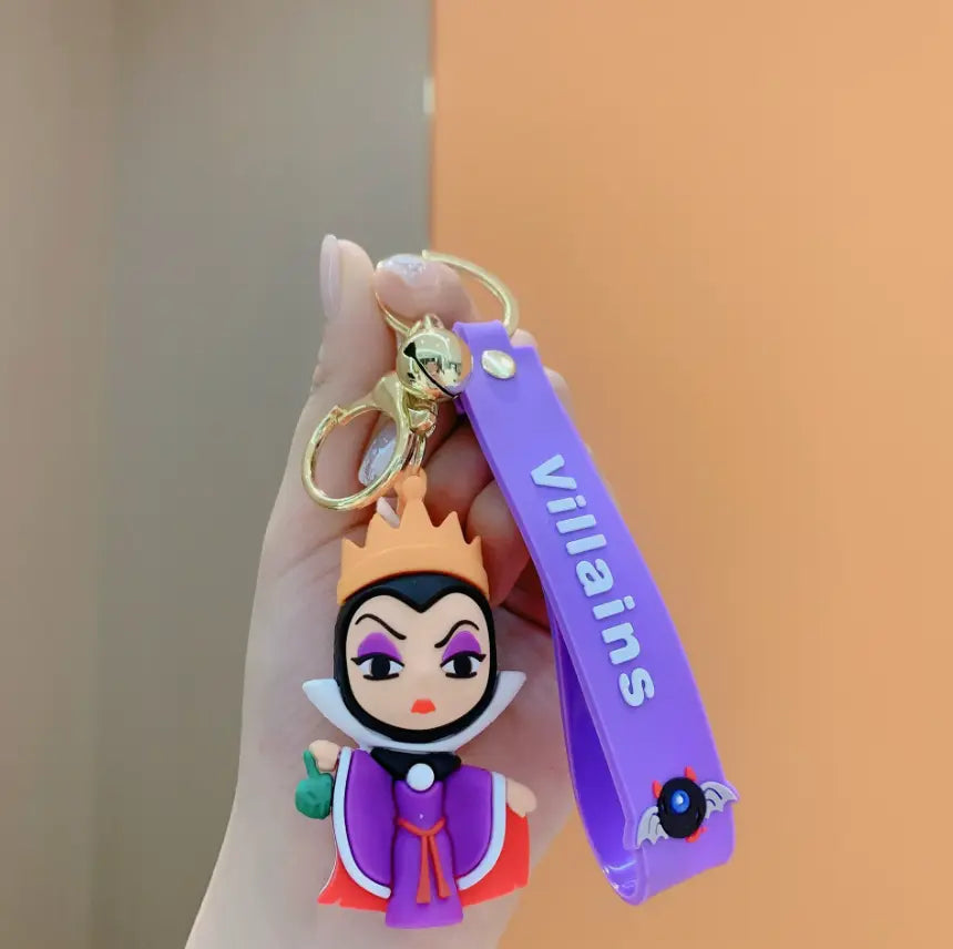Creative 3D PVC Cartoon Evil Keychain Personalized Doll Men Women Bag Pendant