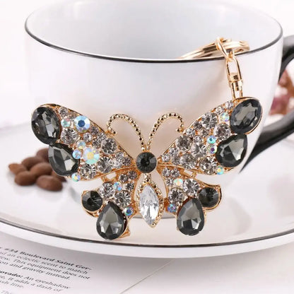 New Bling Butterfly keychain Crystal Rhinestone, Car Keys and Bag Charm