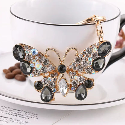 New Bling Butterfly keychain Crystal Rhinestone, Car Keys and Bag Charm