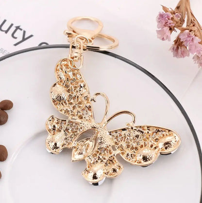 New Bling Butterfly keychain Crystal Rhinestone, Car Keys and Bag Charm