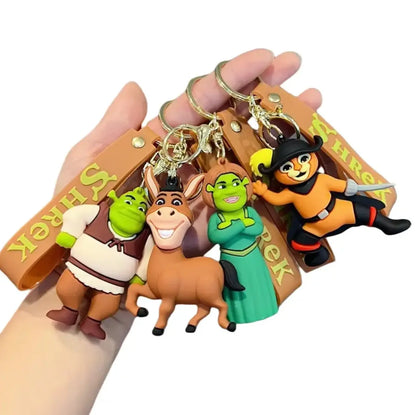 New Cartoon Monster Shrek Keychains Doll Delicate Backpack, Car Hanging Trinket