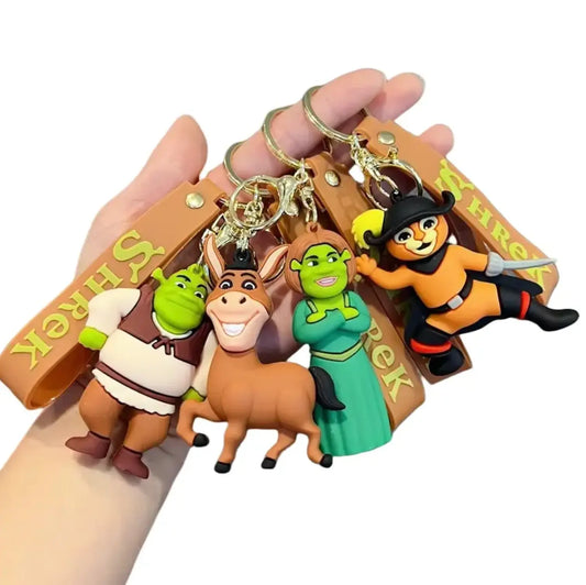 New Cartoon Monster Shrek Keychains Doll Delicate Backpack, Car Hanging Trinket